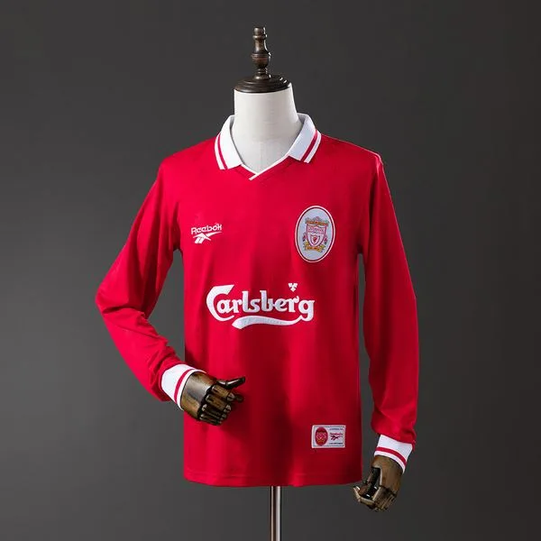 Camiseta de fútbol Liverpool 1996/97 LOCAL MANGA LARGA VERSION FAN