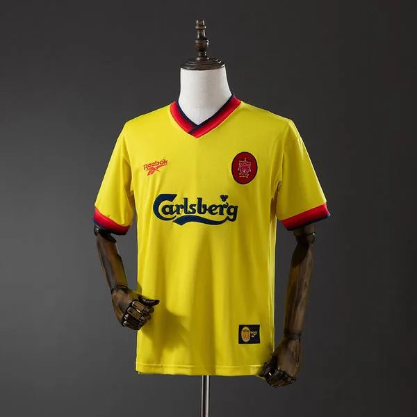 Camiseta de fútbol Liverpool 1998 VISITANTE MANGA CORTA VERSION FAN