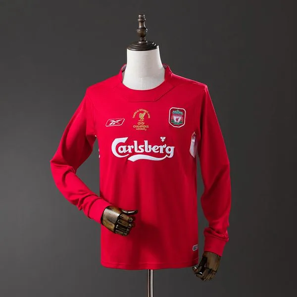 Camiseta de fútbol Liverpool 2004/05 LOCAL MANGA LARGA VERSION FAN