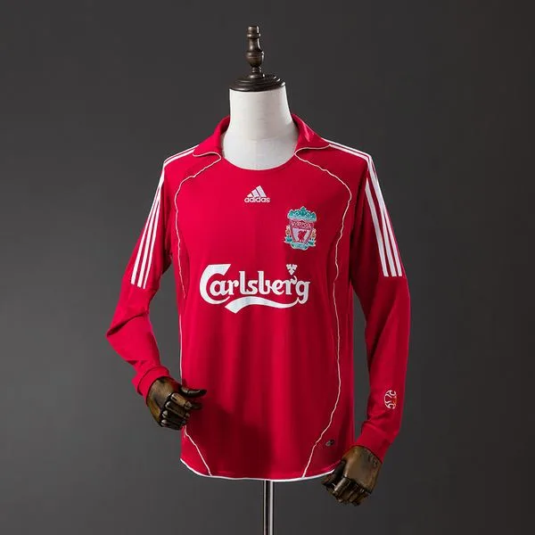 Camiseta de fútbol Liverpool 2006/07 LOCAL MANGA LARGA VERSION FAN