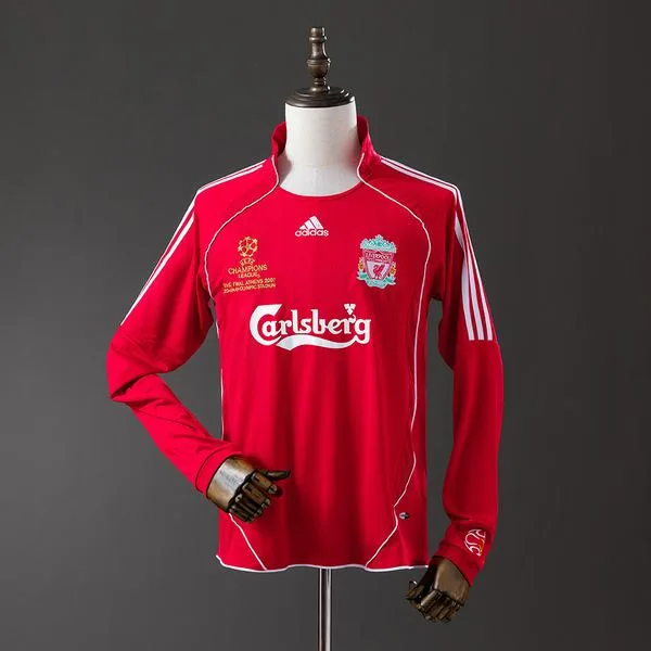 Camiseta de fútbol Liverpool 2006/08 LOCAL MANGA LARGA VERSION FAN