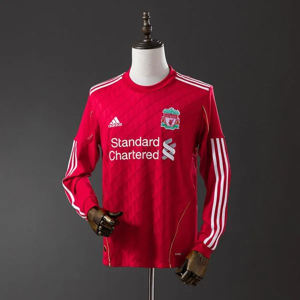 Camiseta de fútbol Liverpool 2010/11 LOCAL MANGA LARGA VERSION FAN