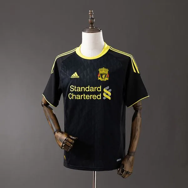 Camiseta de fútbol Liverpool 2010/11 VISITANTE MANGA CORTA VERSION FAN