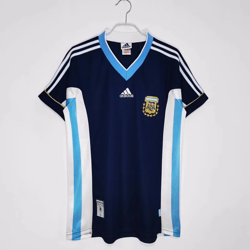 Camiseta Argentina 1998 VISITANTE MANGA CORTA VERSION FAN