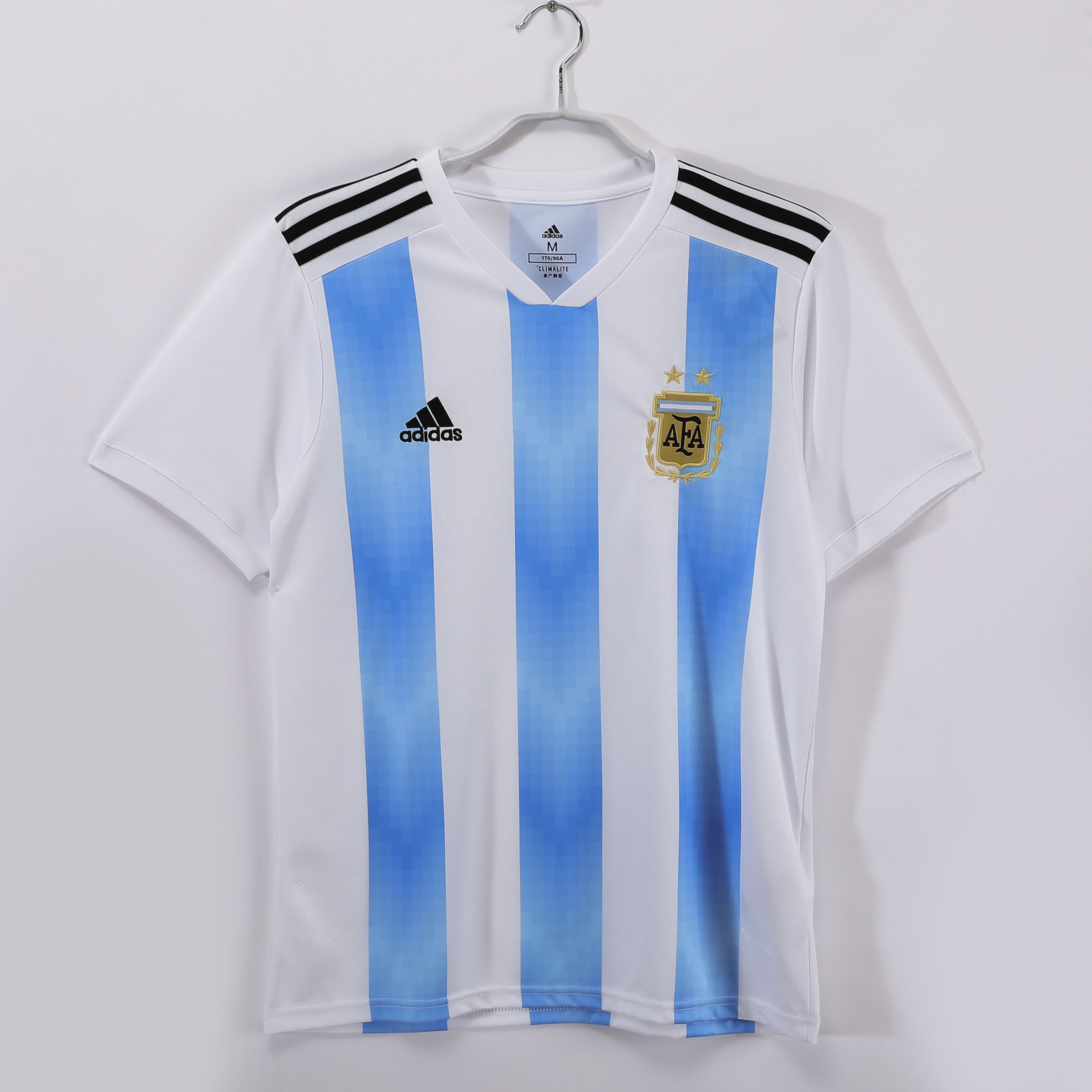 Camiseta de fútbol Argentina 2018 LOCAL MANGA CORTA VERSION FAN