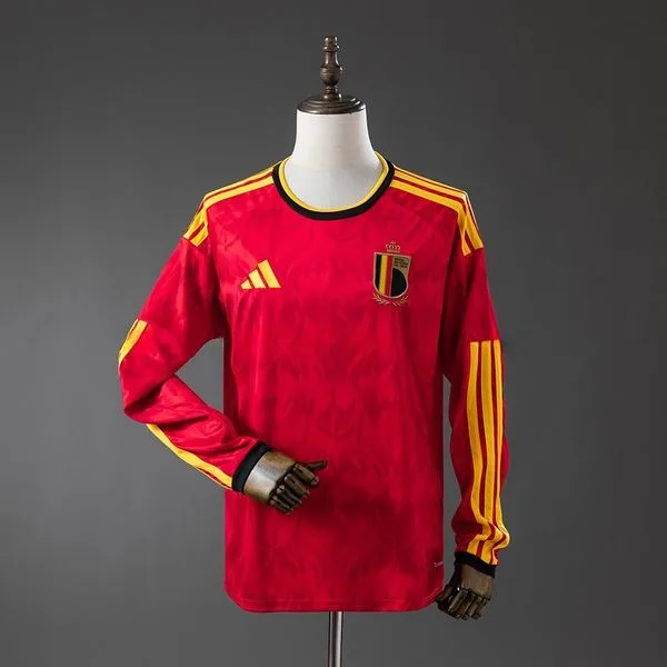 Camiseta de fútbol Bélgica 2026 LOCAL MANGA LARGA VERSION FAN