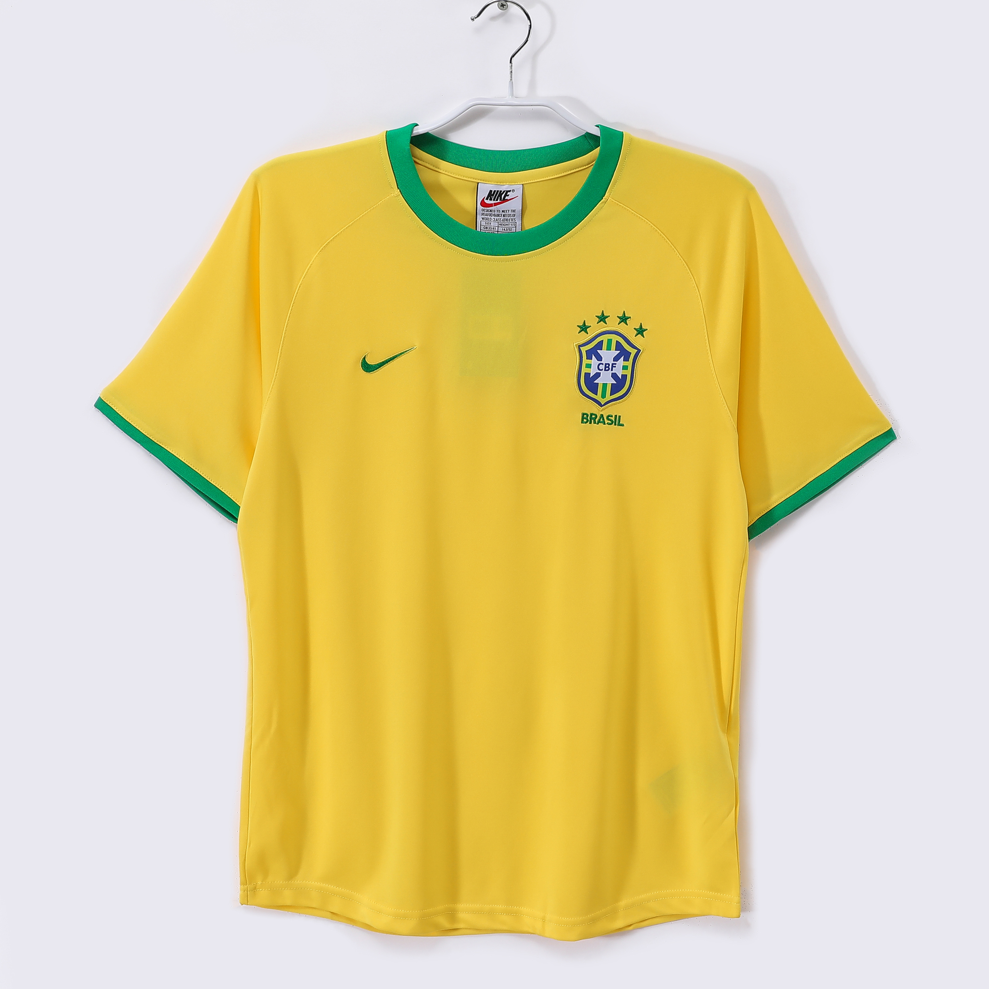 Camiseta de fútbol Brasil 2000 LOCAL MANGA CORTA VERSION FAN
