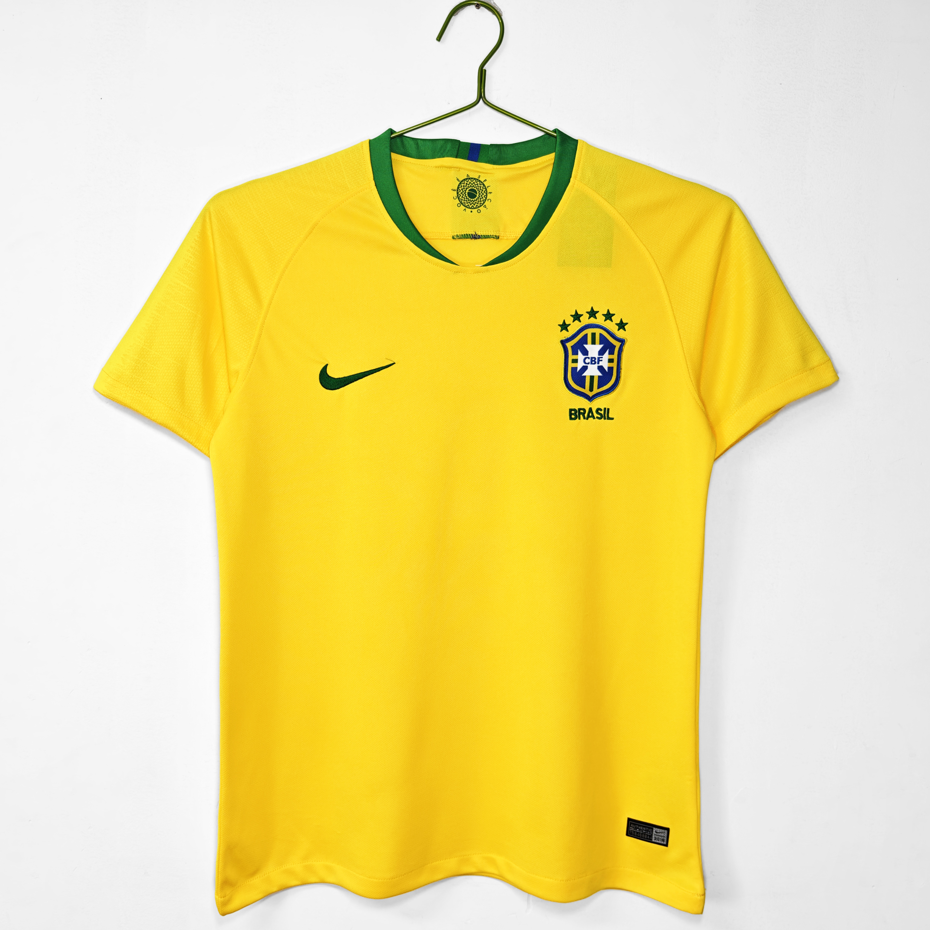 Camiseta de fútbol Brasil 2018 LOCAL MANGA CORTA VERSION FAN