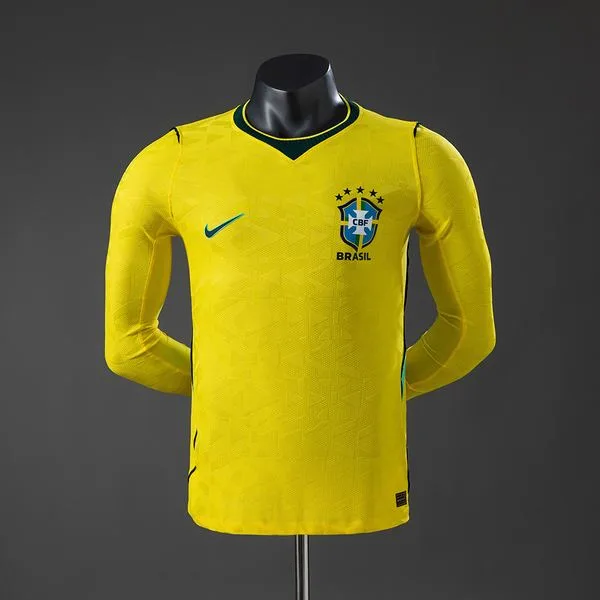 Camiseta de fútbol Brasil 2026 LOCAL MANGA LARGA VERSION JUGADOR