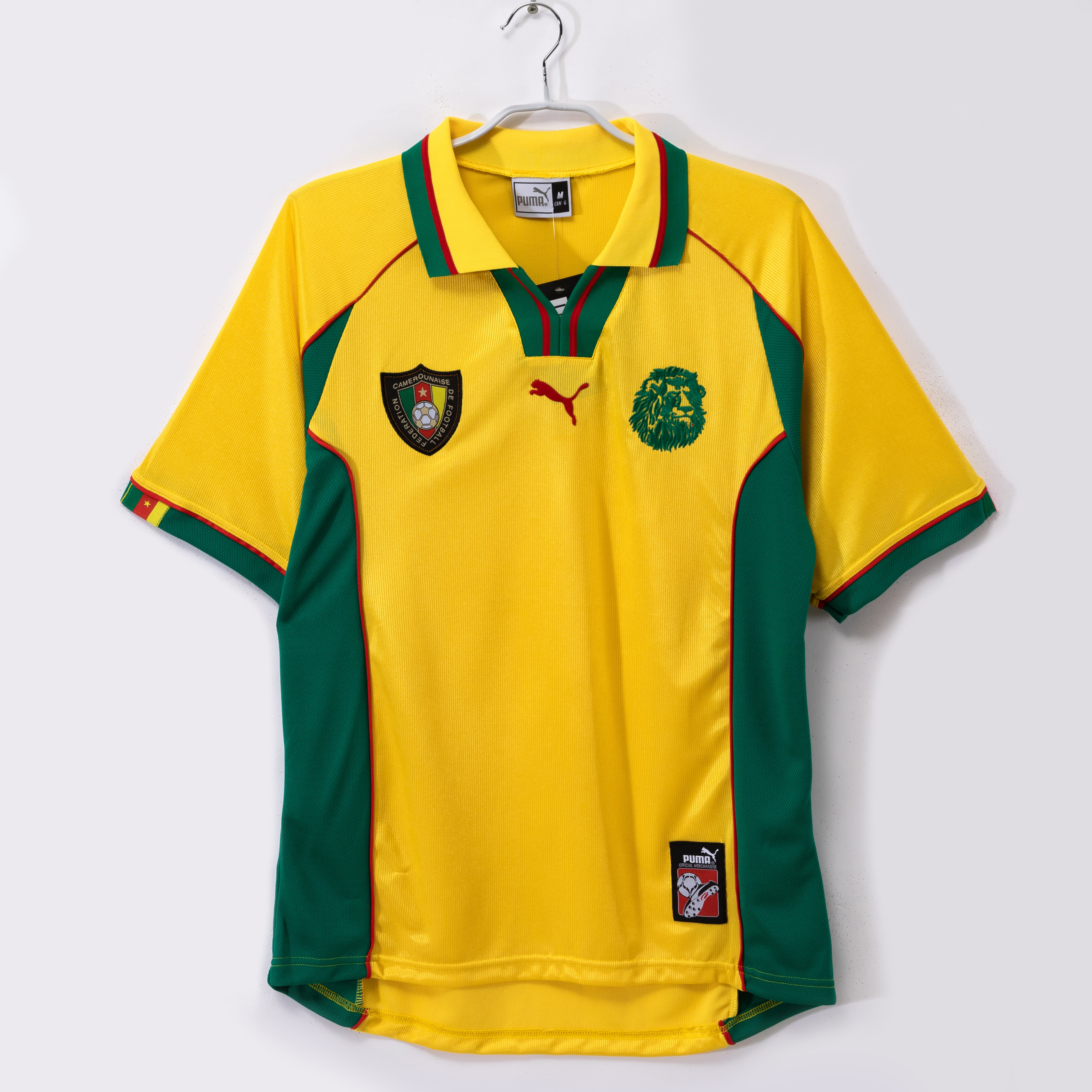 Camiseta de fútbol Camerún 1998/99 VISITANTE MANGA CORTA VERSION FAN