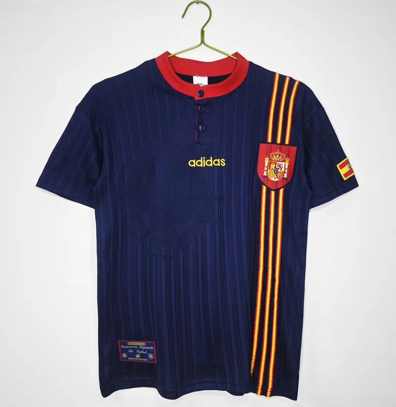 Camiseta España 1996 VISITANTE MANGA CORTA VERSION FAN