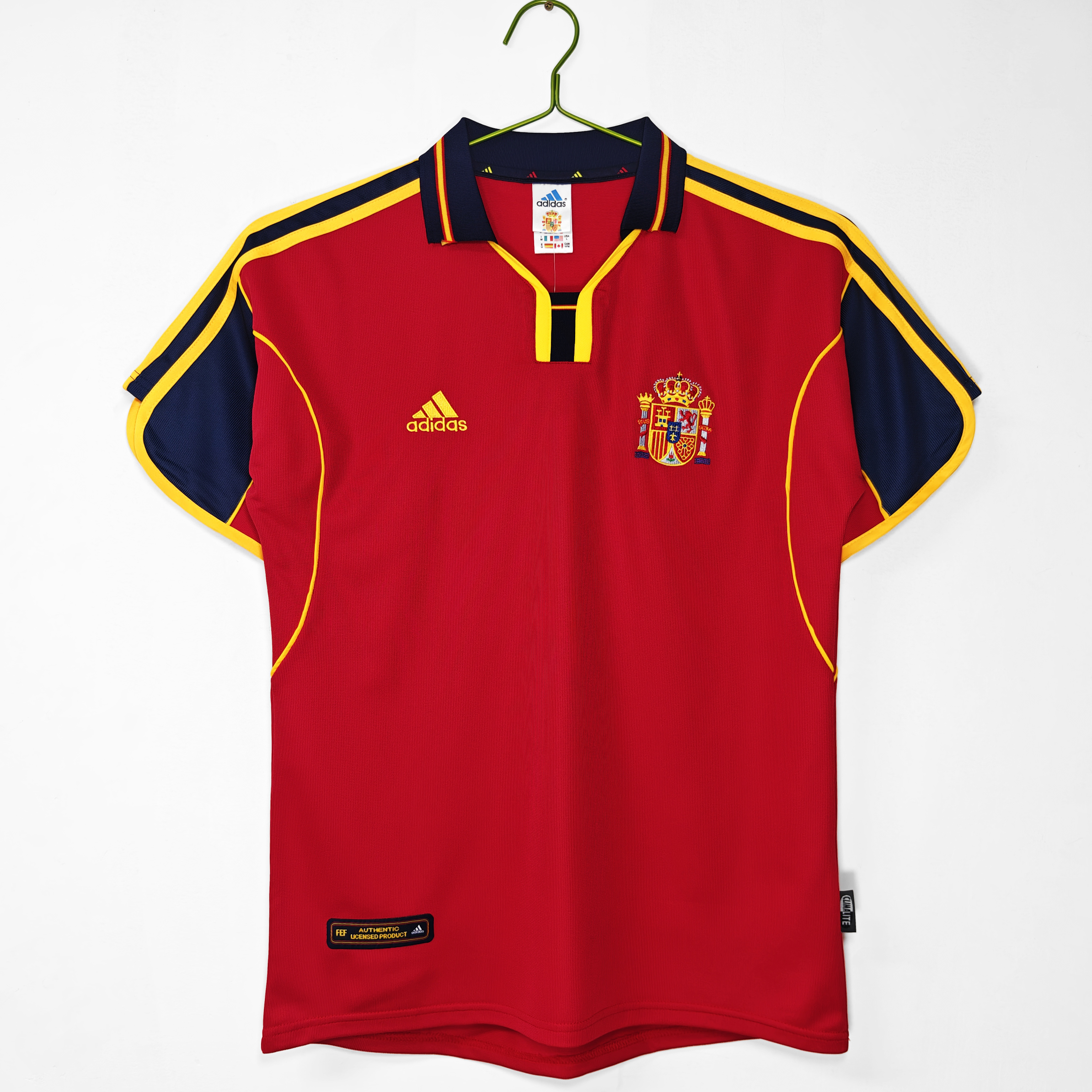 Camiseta de fútbol España 2000 LOCAL MANGA CORTA VERSION FAN