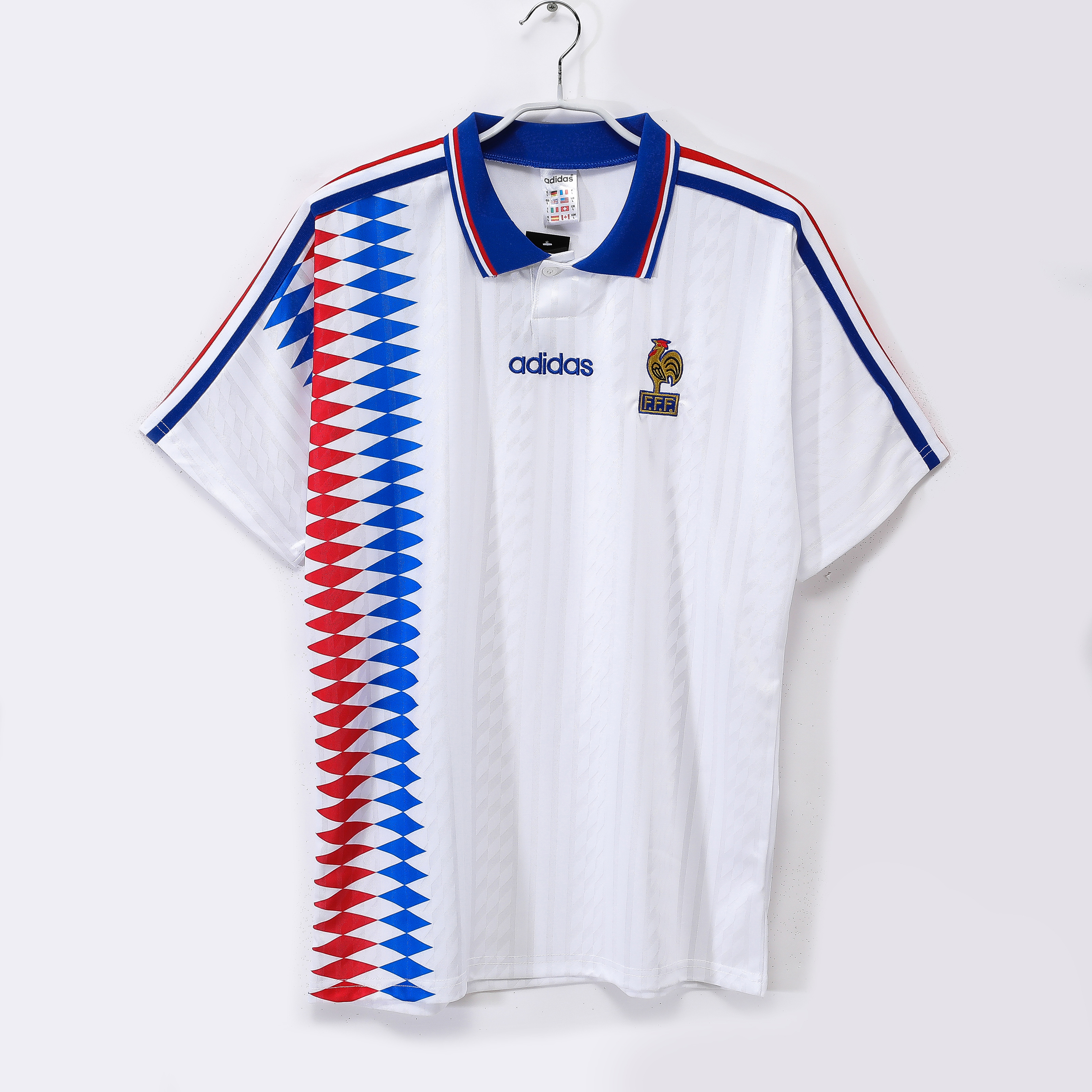 Camiseta de fútbol Francia 1994 VISITANTE MANGA CORTA VERSION FAN