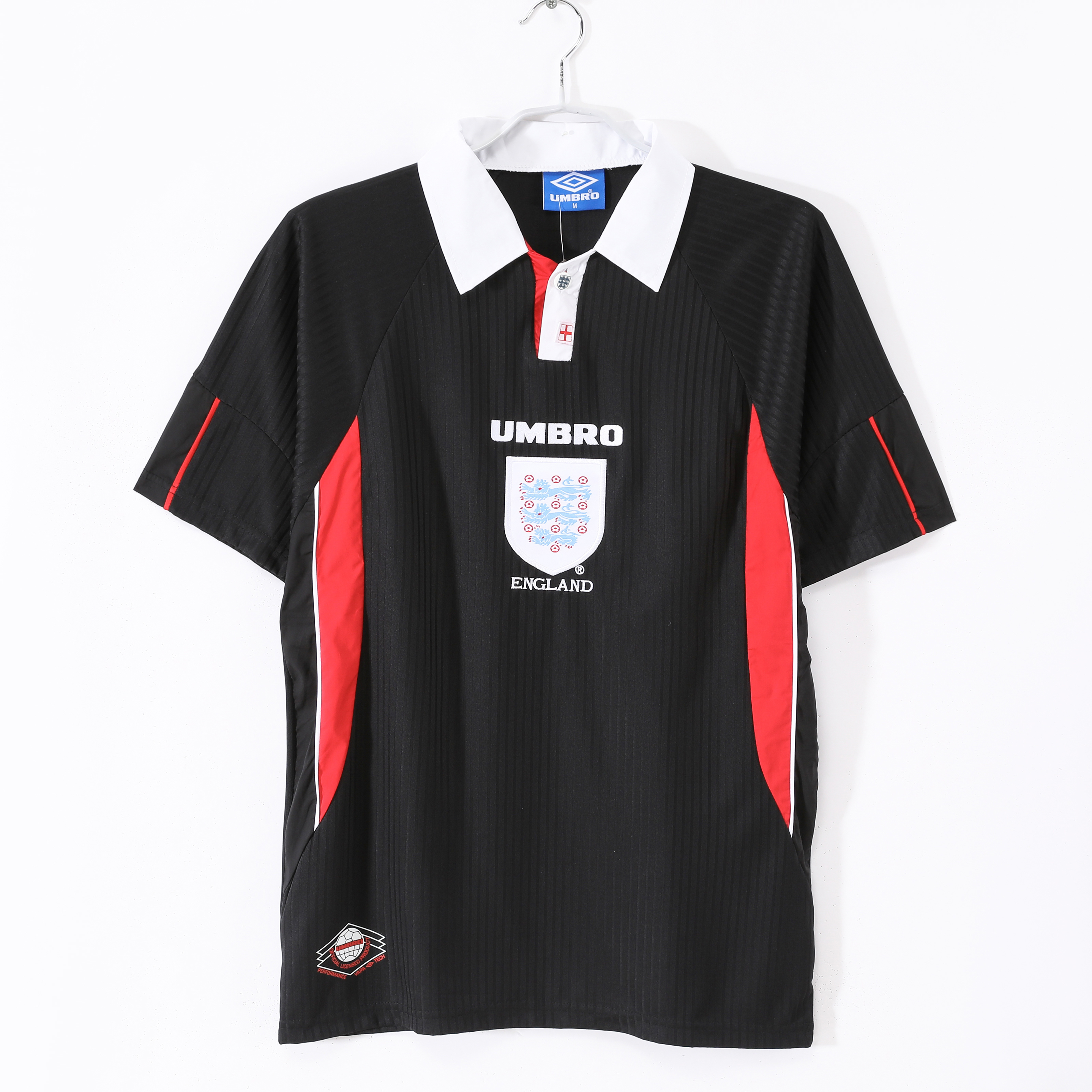 Camiseta de fútbol Inglaterra 1998 TERCERA MANGA CORTA VERSION FAN