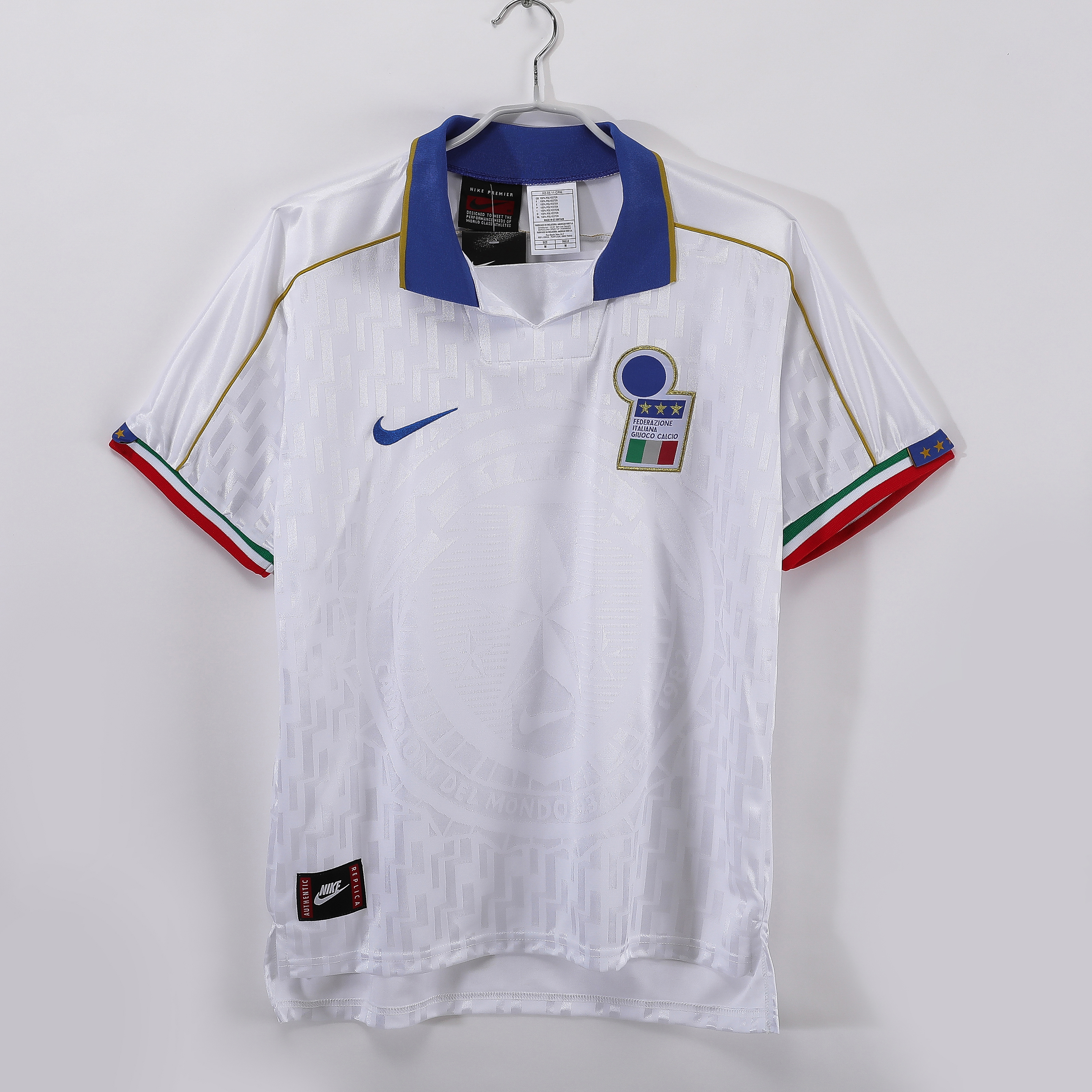 Camiseta de fútbol Italia 1995 VISITANTE MANGA CORTA VERSION FAN