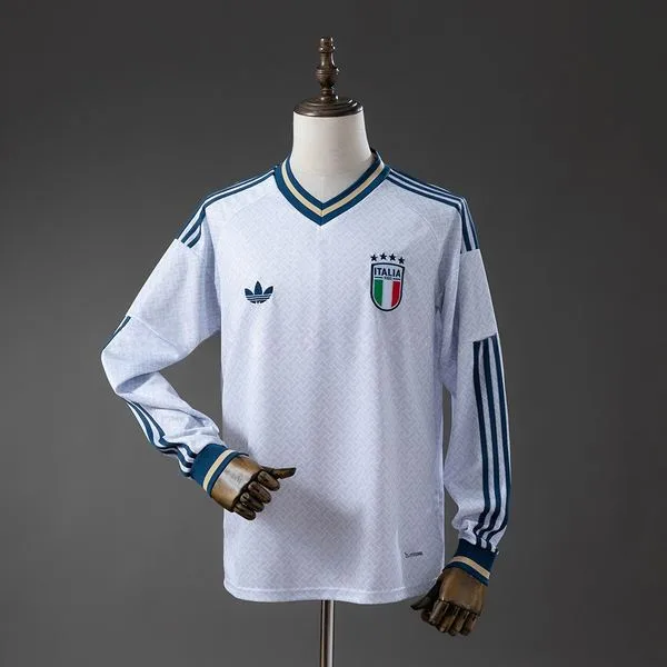 Camiseta de fútbol Italia 2026 VISITANTE MANGA LARGA VERSION FAN