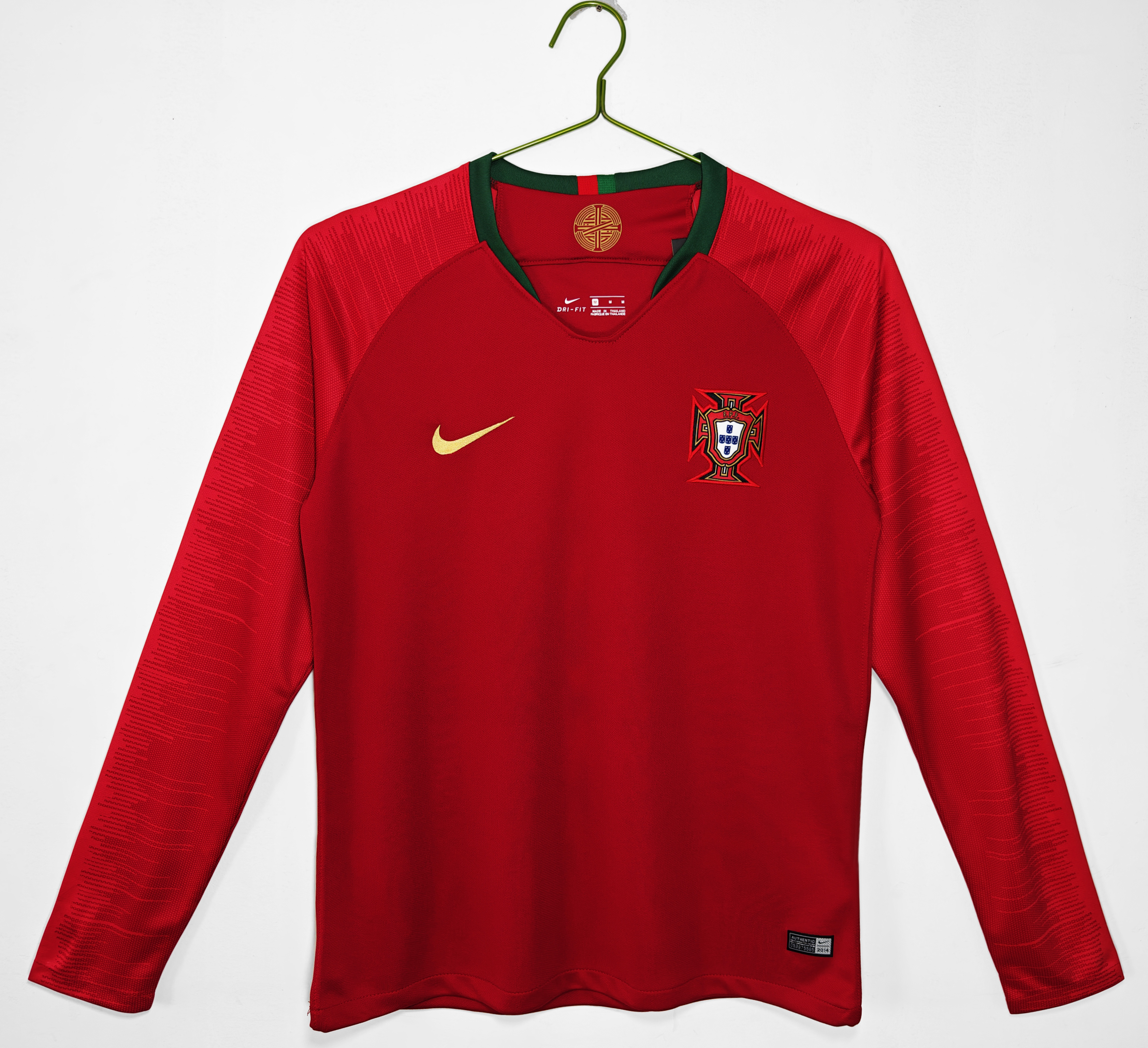 Camiseta de fútbol Portugal 2018 LOCAL MANGA LARGA VERSION FAN