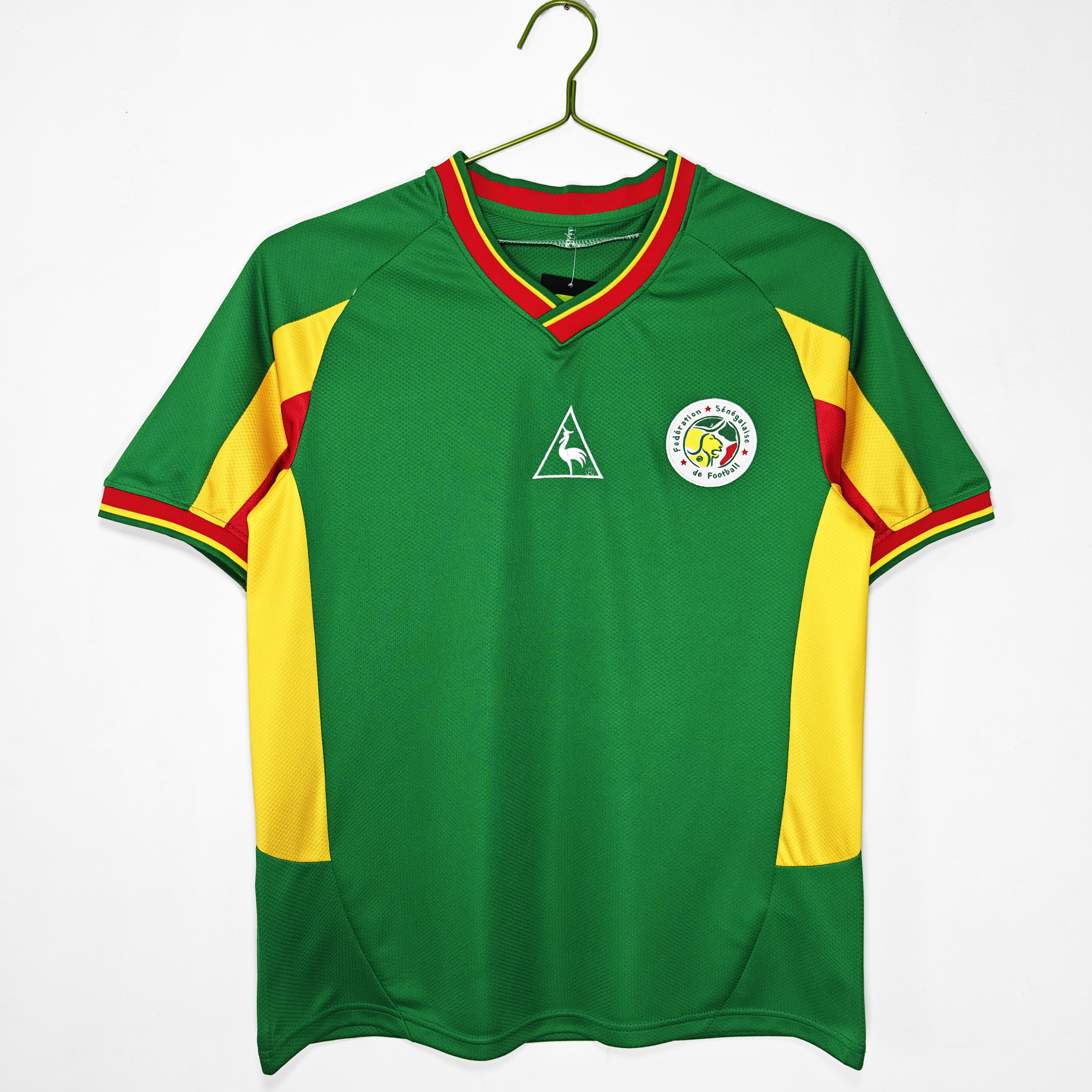 Camiseta de fútbol Senegal 2002 VISITANTE MANGA CORTA VERSION FAN