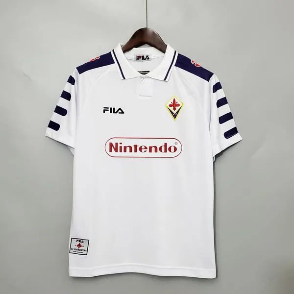 Camiseta de fútbol Fiorentina 1998 VISITANTE MANGA CORTA VERSION FAN