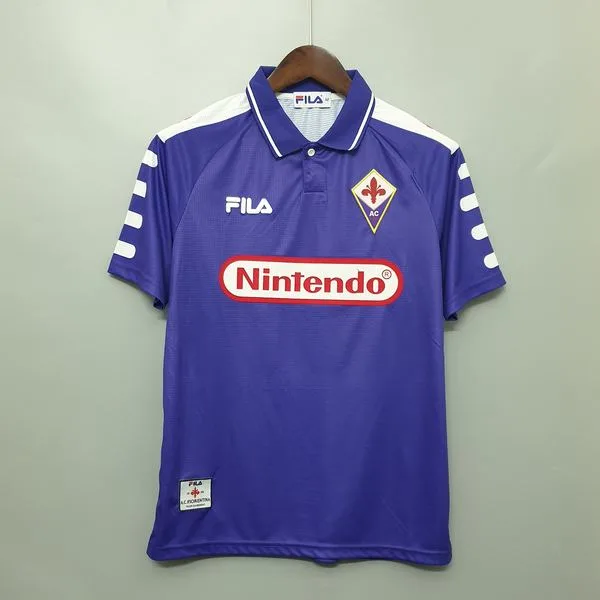 Camiseta de fútbol Fiorentina 1998 LOCAL MANGA CORTA VERSION FAN