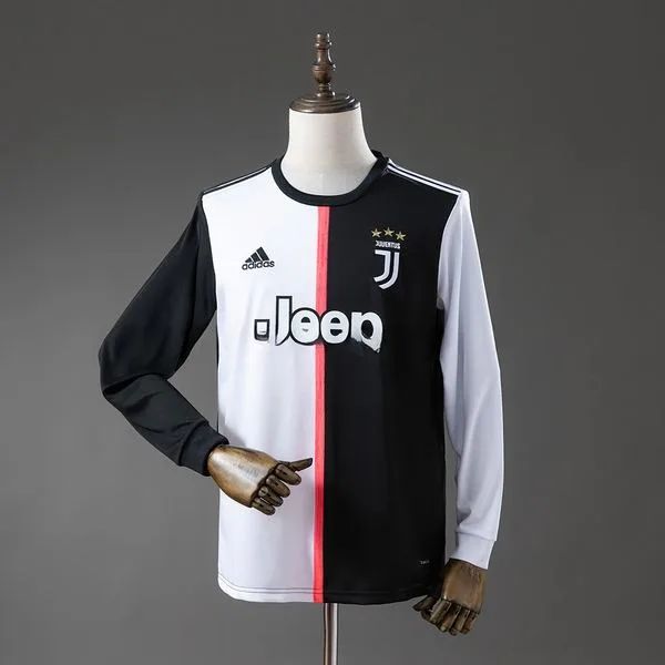 Camiseta de fútbol Juventus 2019/20 LOCAL MANGA LARGA VERSION FAN