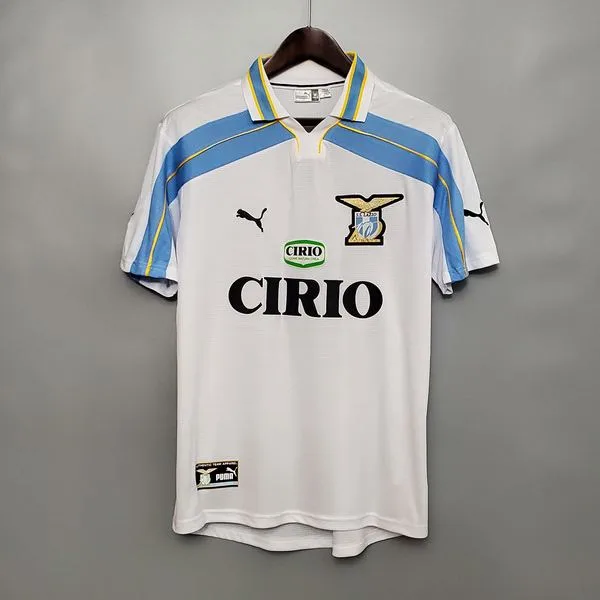 Camiseta de fútbol Lazio 2000/01 VISITANTE MANGA CORTA VERSION FAN