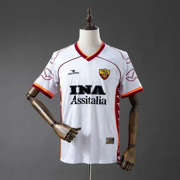 Camiseta de fútbol Roma 1999/00 VISITANTE MANGA CORTA VERSION FAN