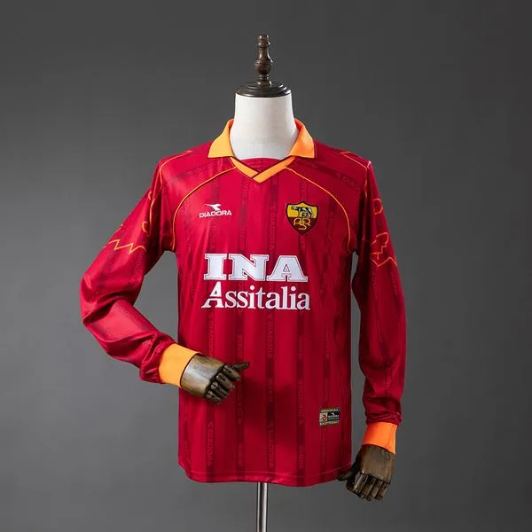 Camiseta de fútbol Roma 1999/00 LOCAL MANGA LARGA VERSION FAN